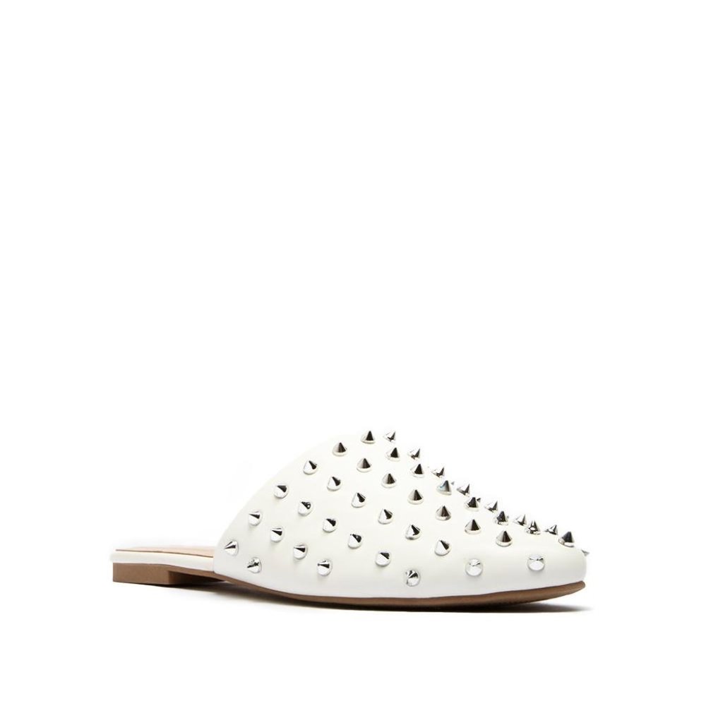 White Studded Mules - Picture 4 of 8